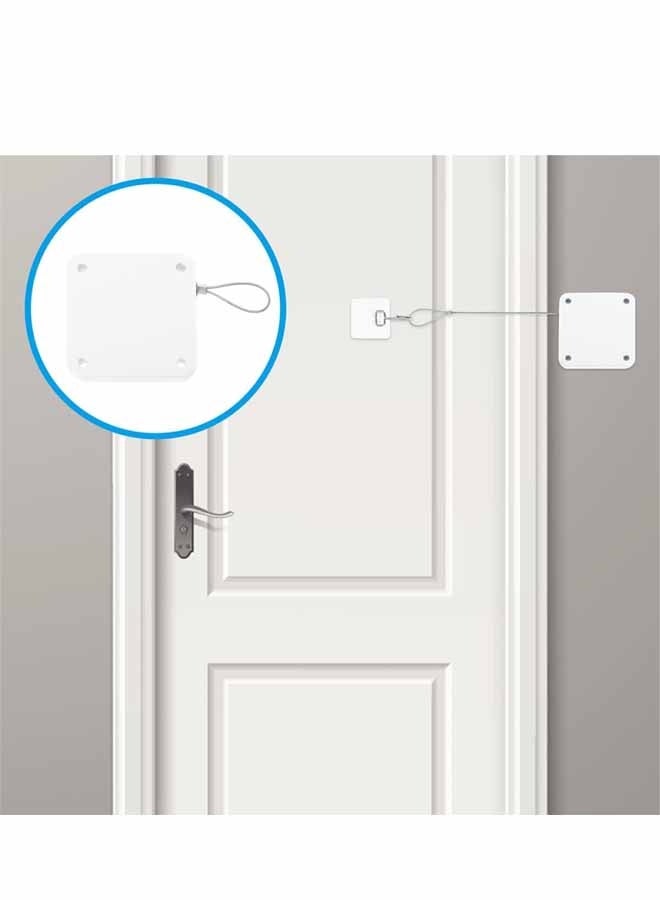 2Pcs Automatic Door Closer Screen Door Closer Easy Installation No Drilling Required Strong Closing Force Whtie - Image 2